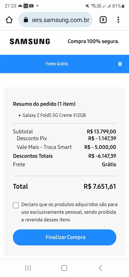 Imagem na descrição da promoção