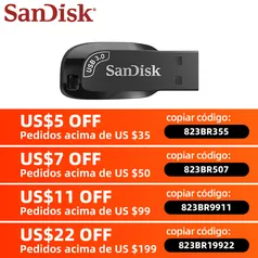 [Novos Usuários] Pen drive SanDisk USB 3.0 USB Flash Drive 32GB 