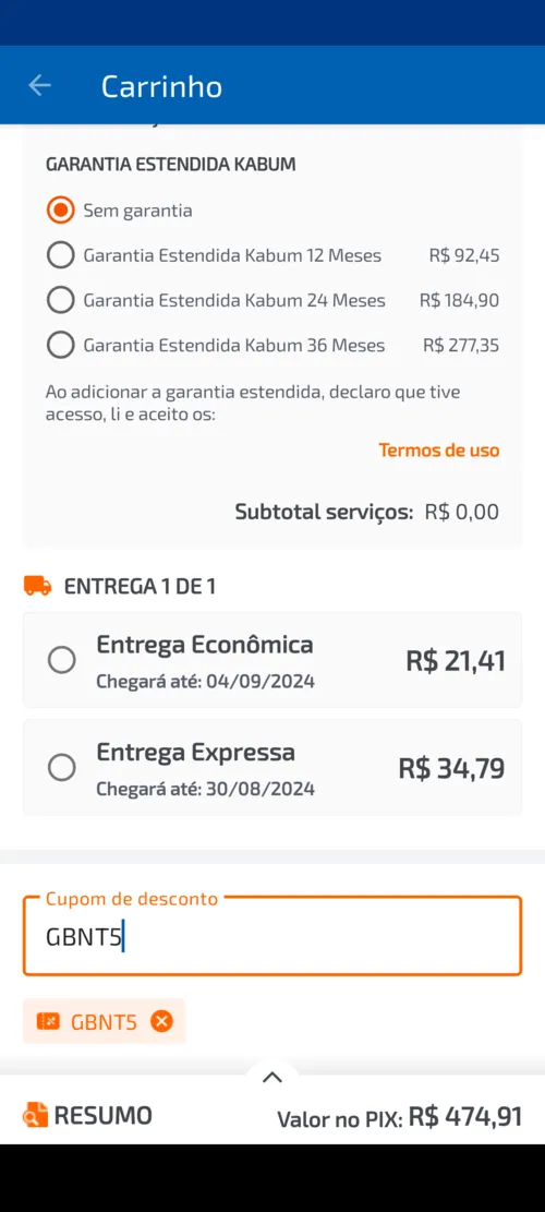 Imagem na descrição da promoção