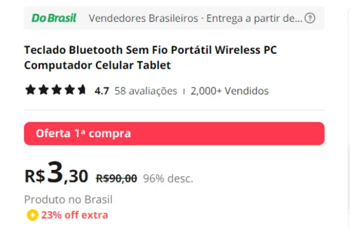 Imagem na descrição da promoção