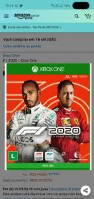 (PRIME) F1 2020 - Xbox One | R$212