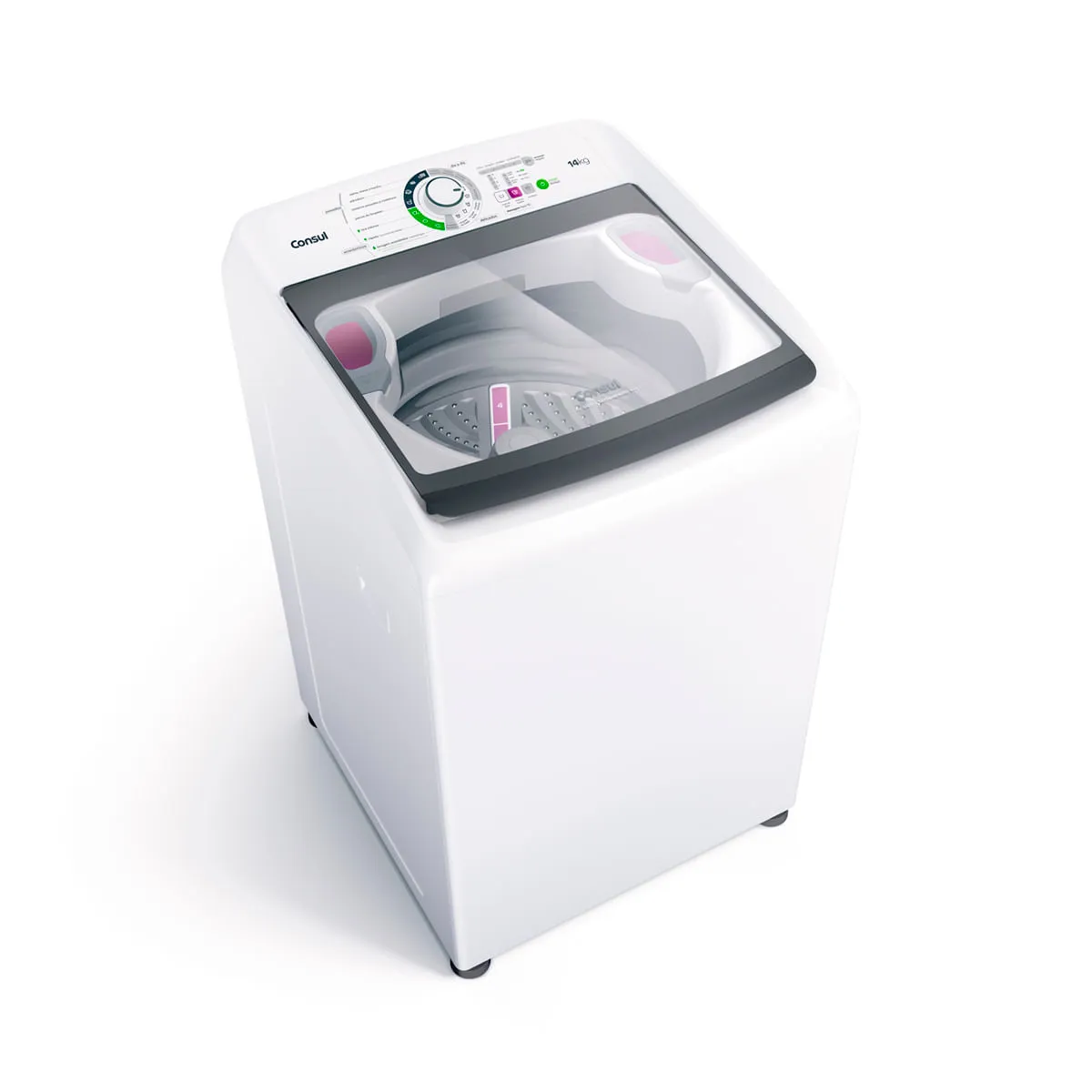 Máquina De Lavar Consul 14Kg Ciclo Edredom Dispenser Limpa Fácil Dosagem Extra Econônica Cwh14ab 110V