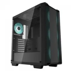 Gabinete Gamer DeepCool CC560, Black, Mid Tower, Vidro Temperado, ATX, Sem Fonte, Sem Fan, R-CC560-BKNAA0-C-1