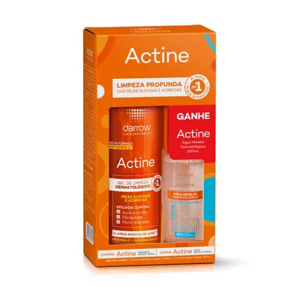 Kit Darrow Actine Gel De Limpeza 400ml + Água De Micelar 100ml