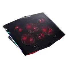 Suporte Gamer para Notebook KBM! GAMING BG500, até 21", 6 Fans, RGB, Preto e Vermelho - KGBG500PT