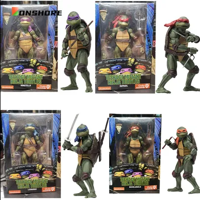 Action Figures Neca Tartarugas Nija 1990 Film Version Edição limitada 