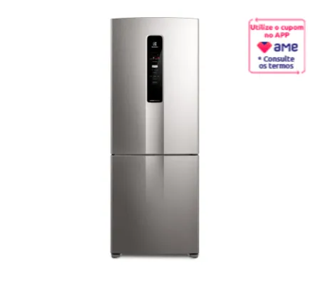 Geladeira Electrolux Inverse Inverter com AutoSense 490 L cor Inox (IB54S)