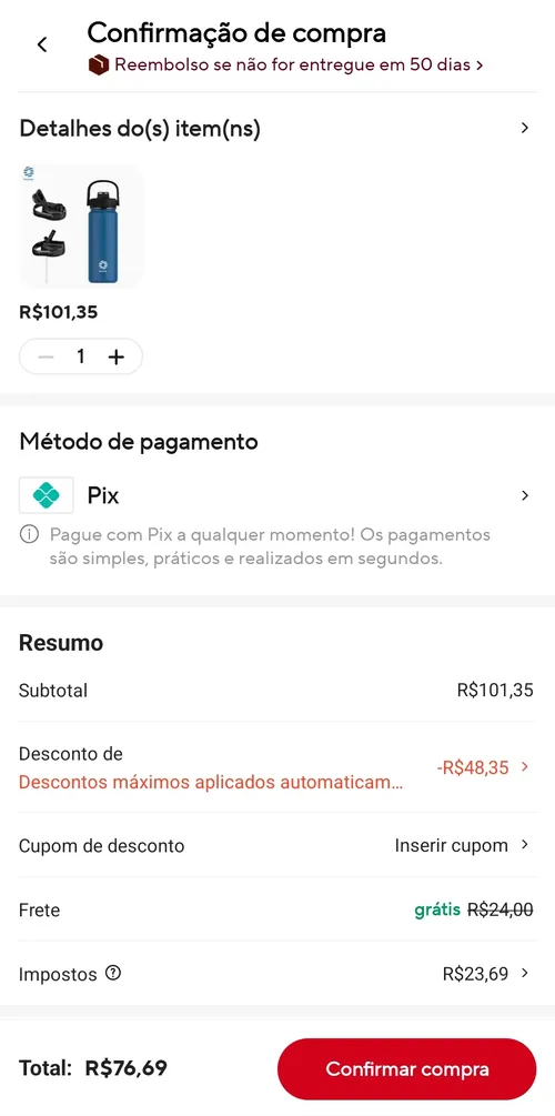 Imagem na descrição da promoção