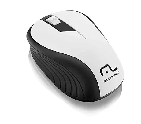 Mouse Multilaser Sem Fio 2.4Ghz Preto E Branco Usb - MO216 | R$28