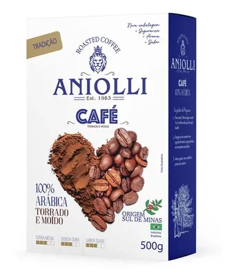 Café Torrado E Moído Artesanal 100% Arábica 500g Aniolli