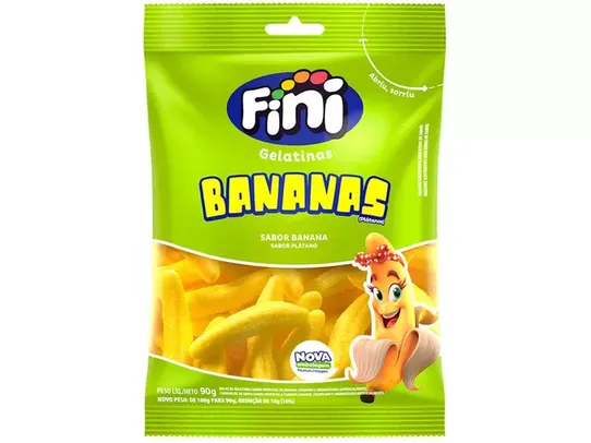 Leve 3 pague 2 - Bala de Gelatina Fini Bananas 90g Pacote 