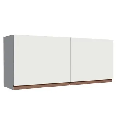 Armário Aéreo Madesa Reims 120 x 50 cm 2 Portas - Branco