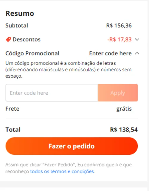 Imagem na descrição da promoção