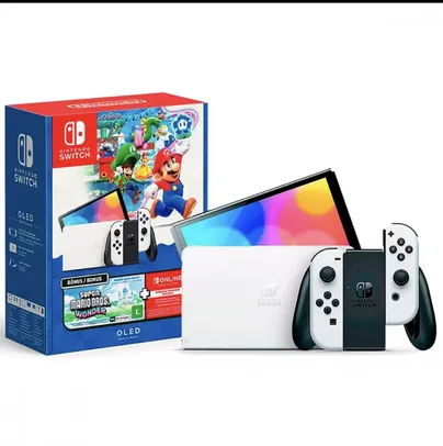 Console Nintendo Switch Oled 64GB + Super Mario Bros Wonder Branco