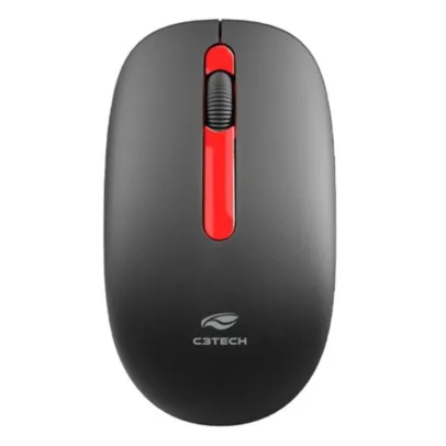 Mouse Sem Fio M-W15RBK C3Tech, Conexão Wireless 2.4GHz GFSK, Compatível com Windows, MacOS, Linux, Chrome