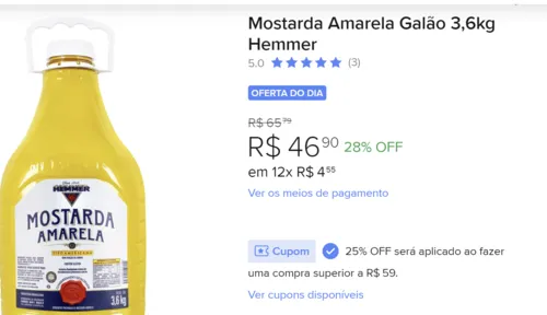 Imagem na descrição da promoção