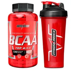 Kit BCAA 4:1:1 240 Caps + Squeeze Top 600ml Integralmédica - R$48