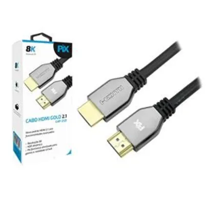 Cabo HDMI Gold 2.1-8K HD, Pix, HDMI 2.1 | R$59