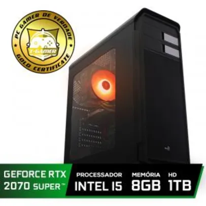 Pc Gamer T-Gamer Edition Intel Core I5 9400F Rtx 2070 Super 8GB DDR4 8Gb Hd 1tb 600w R$4389