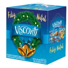 Cesta de Natal Grande VISCONTI Caixa 2,250kg POR r$ 26