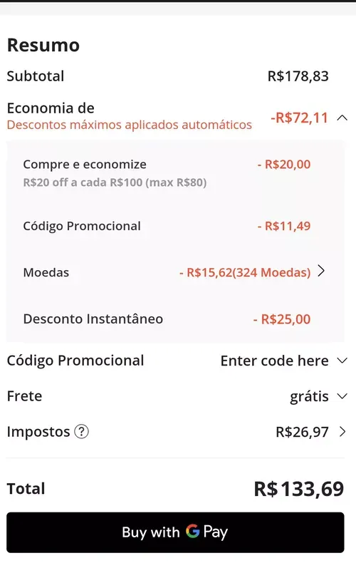 Imagem na descrição da promoção