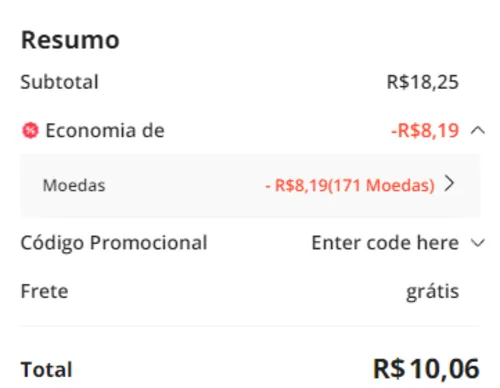 Imagem na descrição da promoção