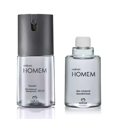 Kit Desodorante corporal Natura Homem 100ml + Refil 100ml + Amostra 