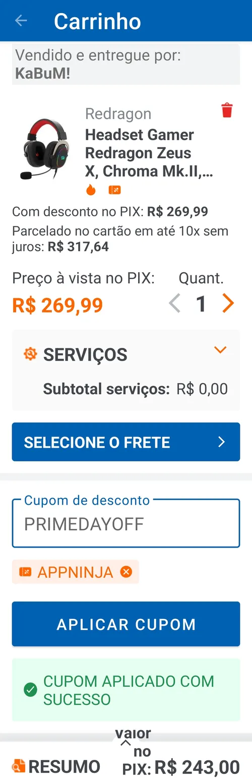 Imagem na descrição da promoção