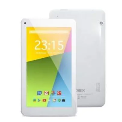 [Pontofrio] Tablet Qbex TX754 com Tela de 7", 4GB, Câmera VGA, Wi-Fi, Android 4.4 e Processador Quad Core de 1.2Ghz - Branco R$ 180
