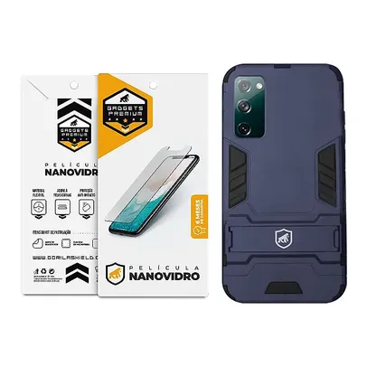 Kit para Samsung Galaxy S20 FE - Capa Armor e Película de Nano Vidro - Gshield