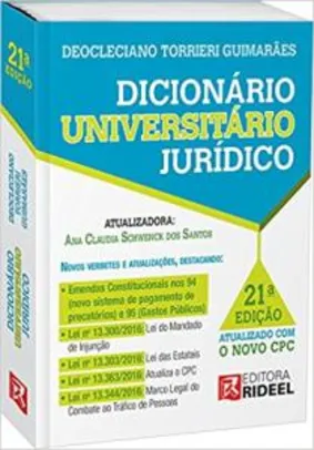 Dicionário Universitário Jurídico Torrieri por R$14,90