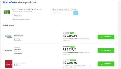 Imagem na descrição da promoção