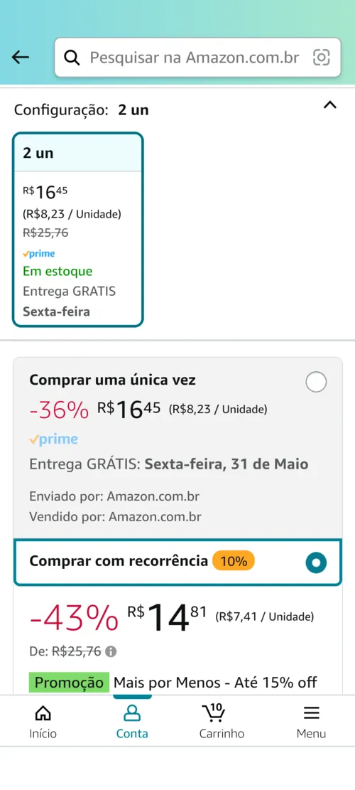 Imagem na descrição da promoção