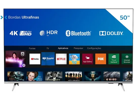 Saindo por R$ 2069: Smart TV 4K LED 50" UHD Philips | R$2069 | Pelando