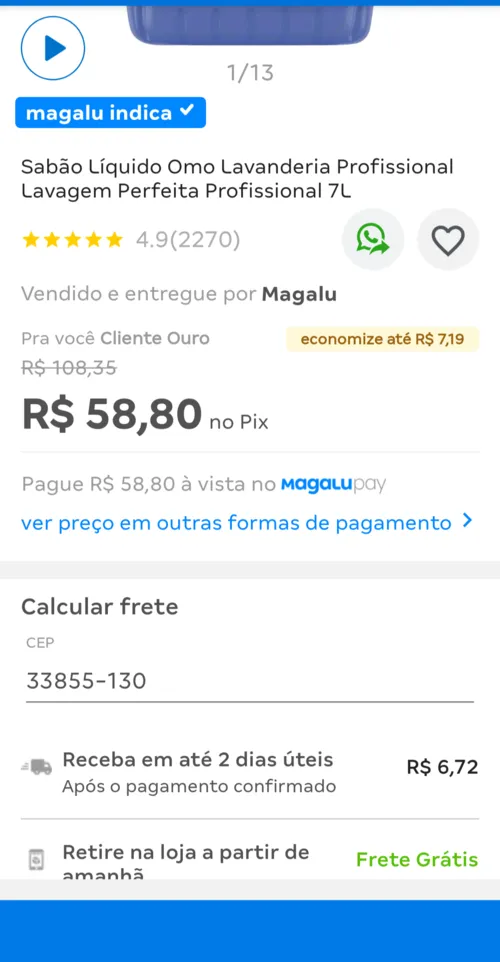 Imagem na descrição da promoção