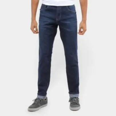 Calça Jeans Slim Polo Wear Estonada Masculina - Azul Escuro | R$70