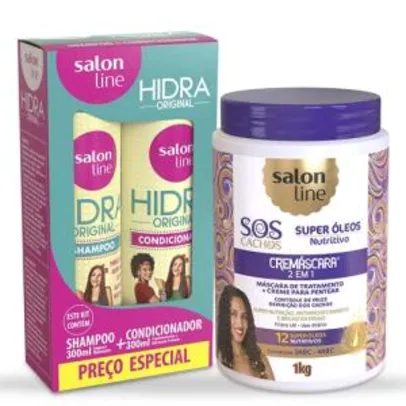 Kit para cabelos ressecados: Shampoo + Condicionador + Cremáscara | R$35