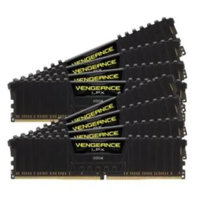 Memória Corsair Vengeance LPX 64GB (8x8GB) 3800Mhz DDR4 C19 Black - R$1800