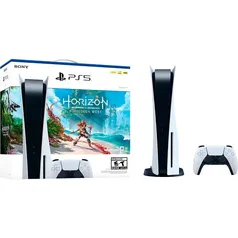 Console Playstation 5 Standard Edition, 825GB, Branco + Horizon Forbidden West + Controle Sem Fio, D