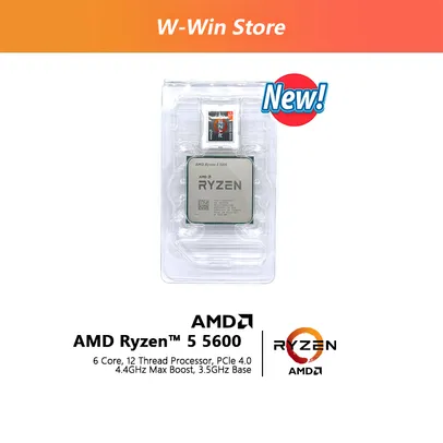 Processador AMD Ryzen 5 5600 6-Core, 12-Threads, 3.5GHZ (4.4GHZ Turbo)
