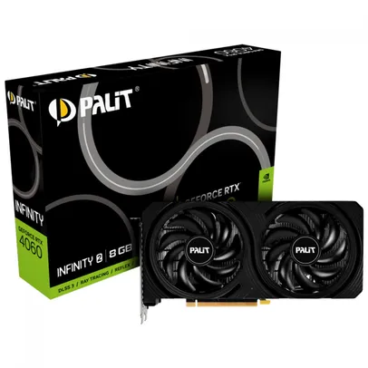 Placa de Vídeo Palit NVIDIA GeForce RTX 4060 Infinity 2, 8GB, GDDR6, DLSS, Ray Tracing, NE64060019P1-1070L