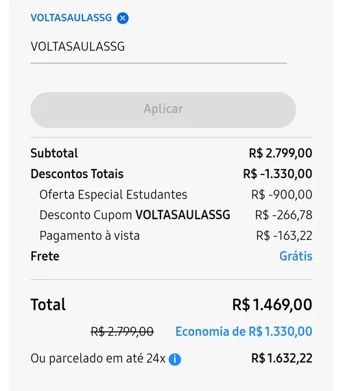 Imagem na descrição da promoção