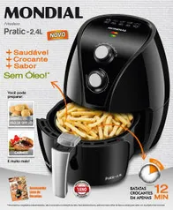 Fritadeira Air Fryer AF-10 Mondial -Capacidade de 2,4 - R$198