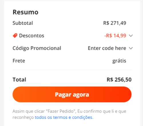 Imagem na descrição da promoção