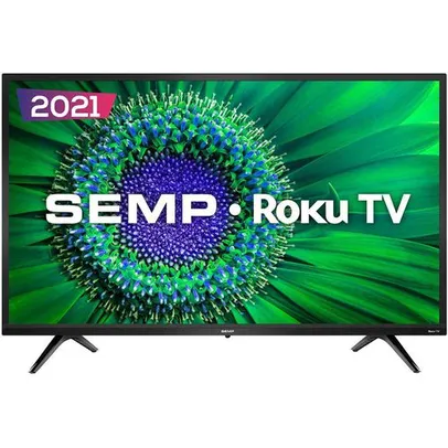 Smart TV Semp 32 Roku LED HD R5500 Wi-Fi Dual Band 3 HDMI 1 USB com Controle por Aplicativo