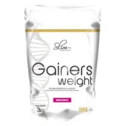 Saindo por R$ 24,9: Suplemento Gainers Weight Slim 3kg Morango – Slim Weight Control | Pelando
