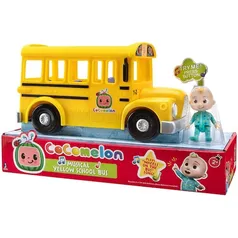 Brinquedo CoComelon Official Ônibus Escolar Amarelo Musical, Reproduz clipes de música 