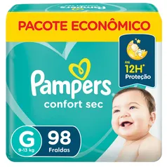 Fralda Pampers Confort Sec G Com 98 Unidades