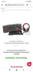 KIT GAMER TRUST ZIVA 4X1 TECLADO/MOUSE/HEADSET/MOUSEPAD, T22428