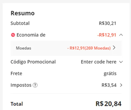 Imagem na descrição da promoção